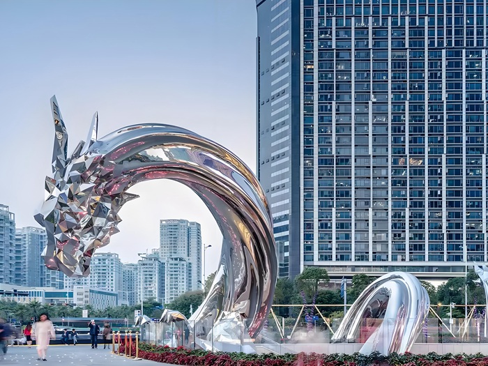 不锈钢城市广场雕塑 